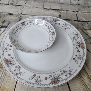 Wade Sone Fine China Vtg Claremont Japan 10" Dinner Plate w 5.5" Berry Bowl